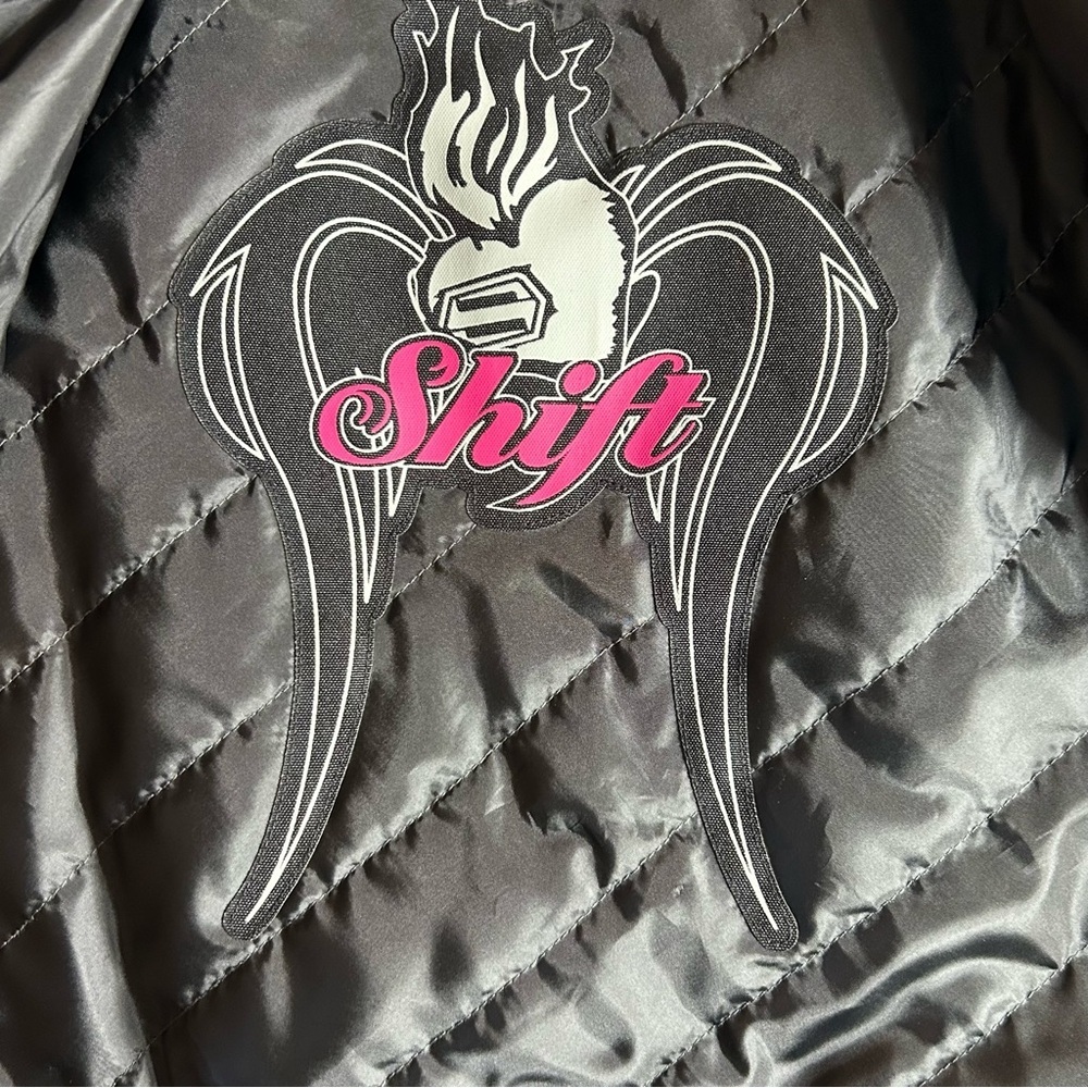 SHIFT Women’s Black and White Padded Motorcycle Jacket Size Large - Picture 7 of 16